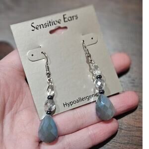 Sensitive Ears Hypoallergenic Mixed Metal Beaded Dangle Earrings ~ Boho Casual